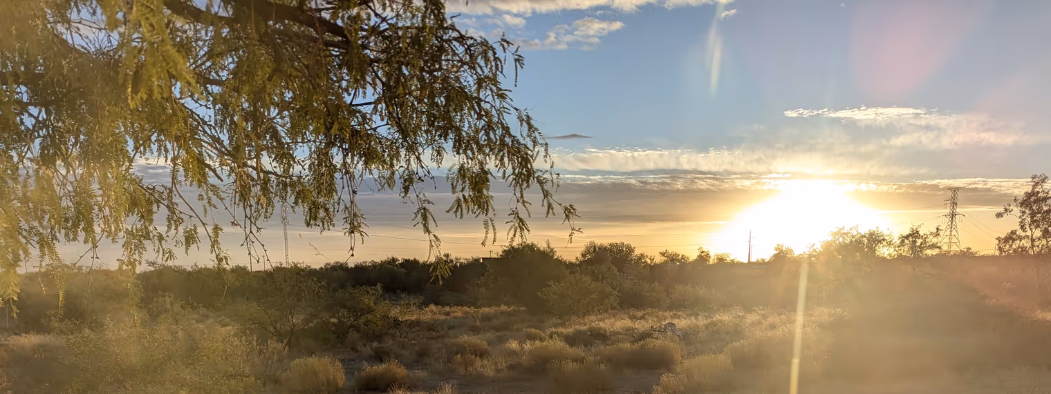 Alba nel deserto.