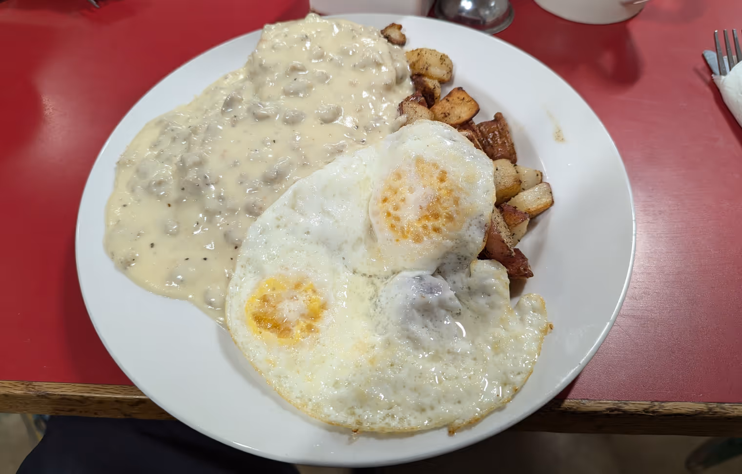 Biscuits and gravy.